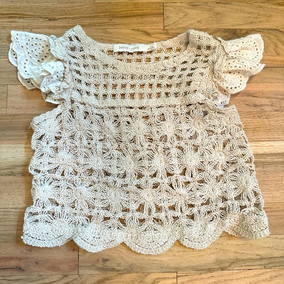 Anthropologie Tops - Anthropologie cropped crochet top